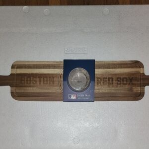 Boston Red Sox Wooden Cheese Tray